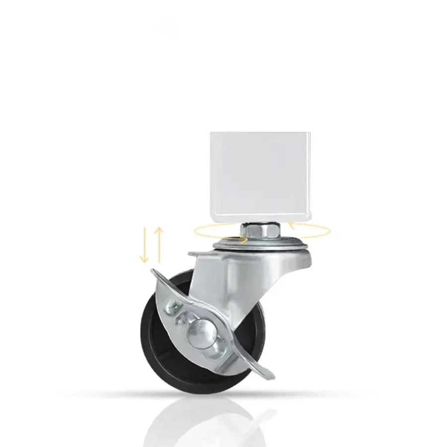 5 Tier Steel White Foldable Shelves with Wheels (Style 1)