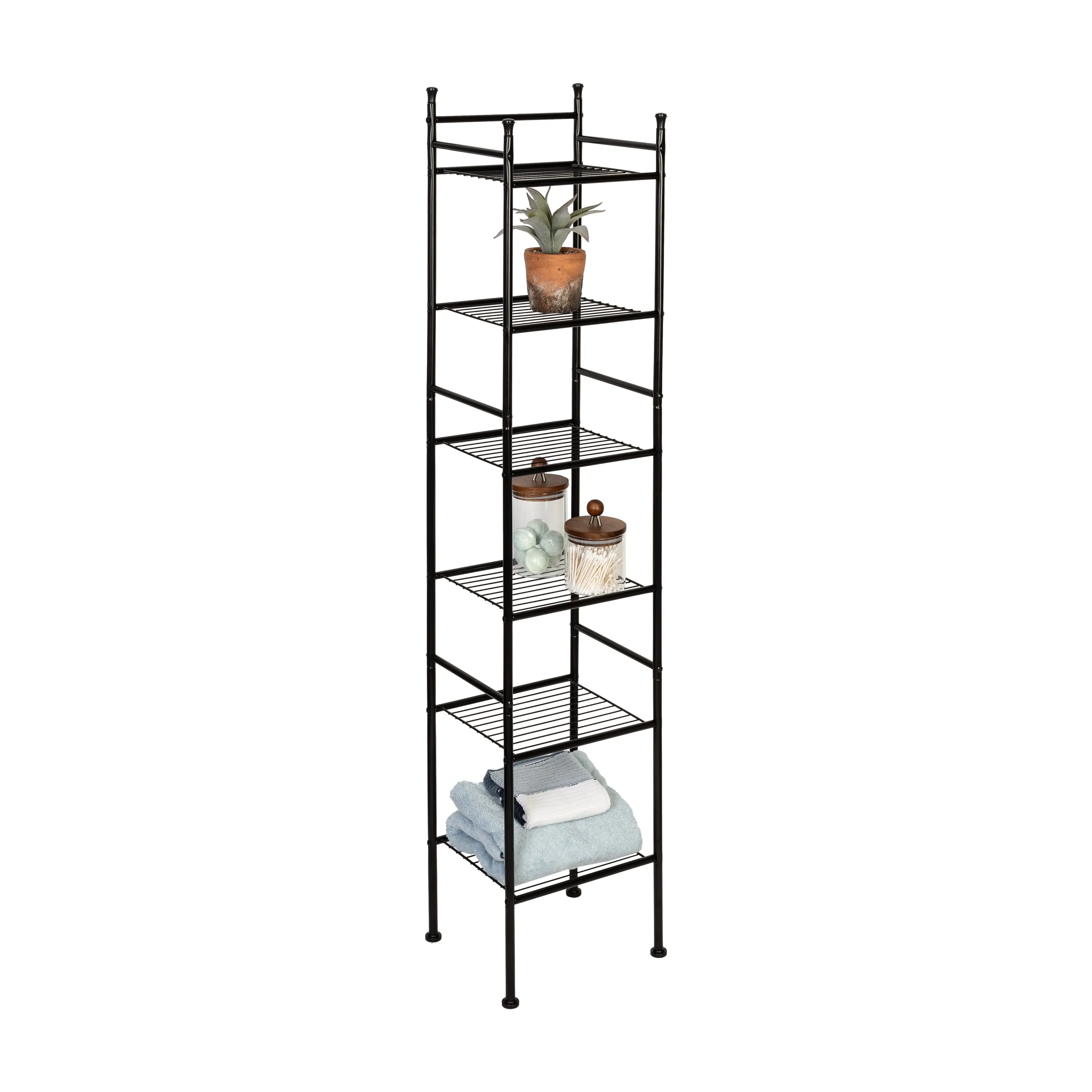 6-Tier Space-Saving Shelving Tower