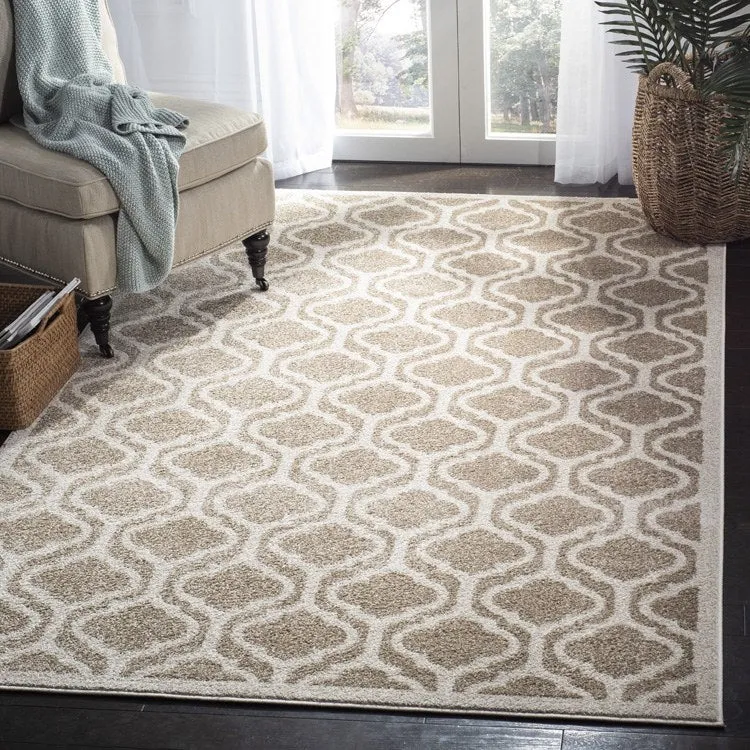 Amherst 5' x 8' Indoor/Outdoor Woven Area Rug - Wheat/Beige