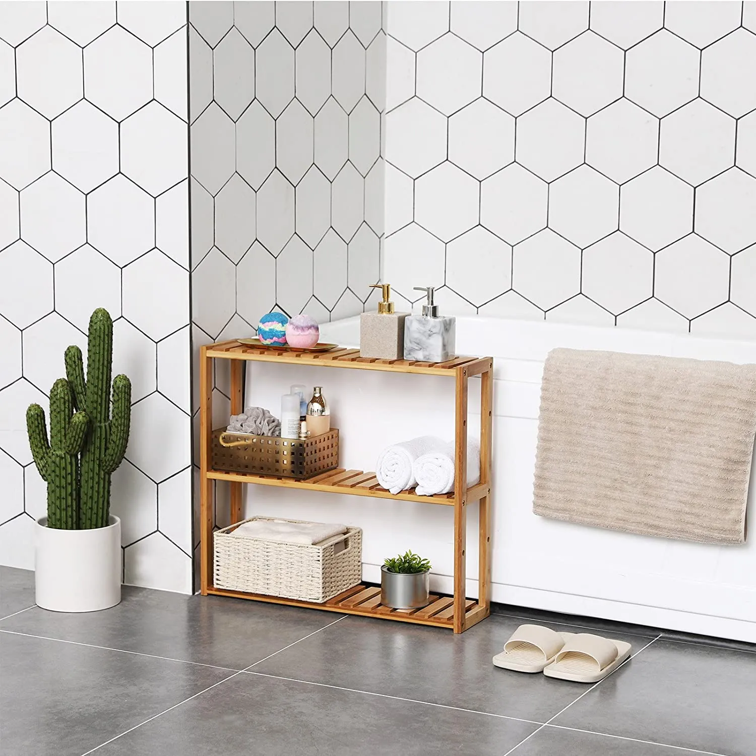 Bamboo Bathroom Shelf