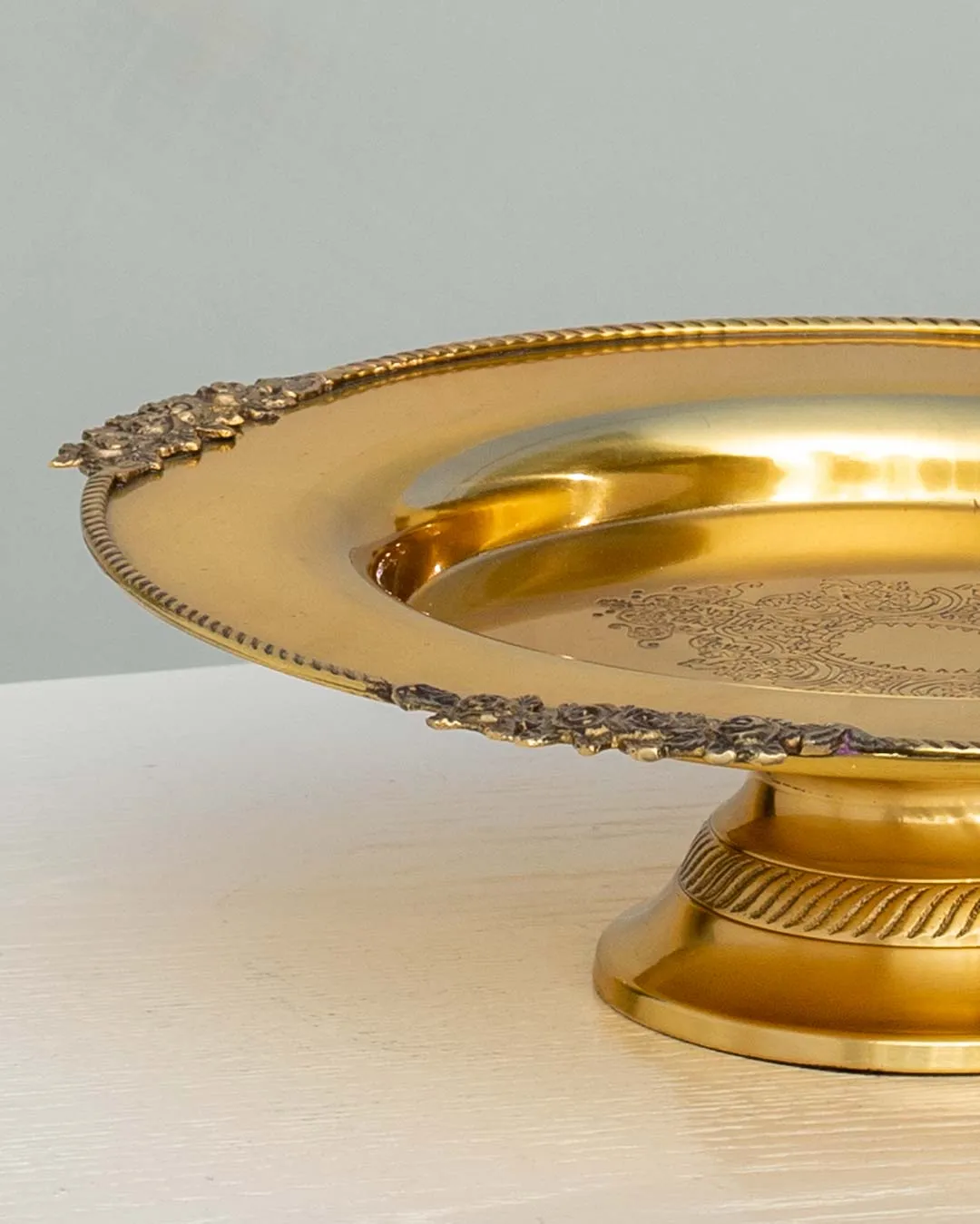 Brass Rose Platter