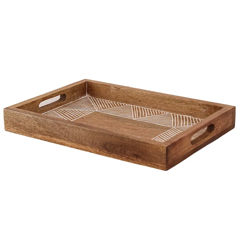 Camorta Wooden Tray | 16 x 10 x 2 inches