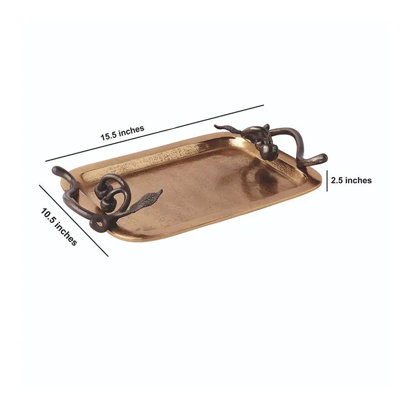 Cherry Vine Decorative Platter | 16 x 11 x 3 inches