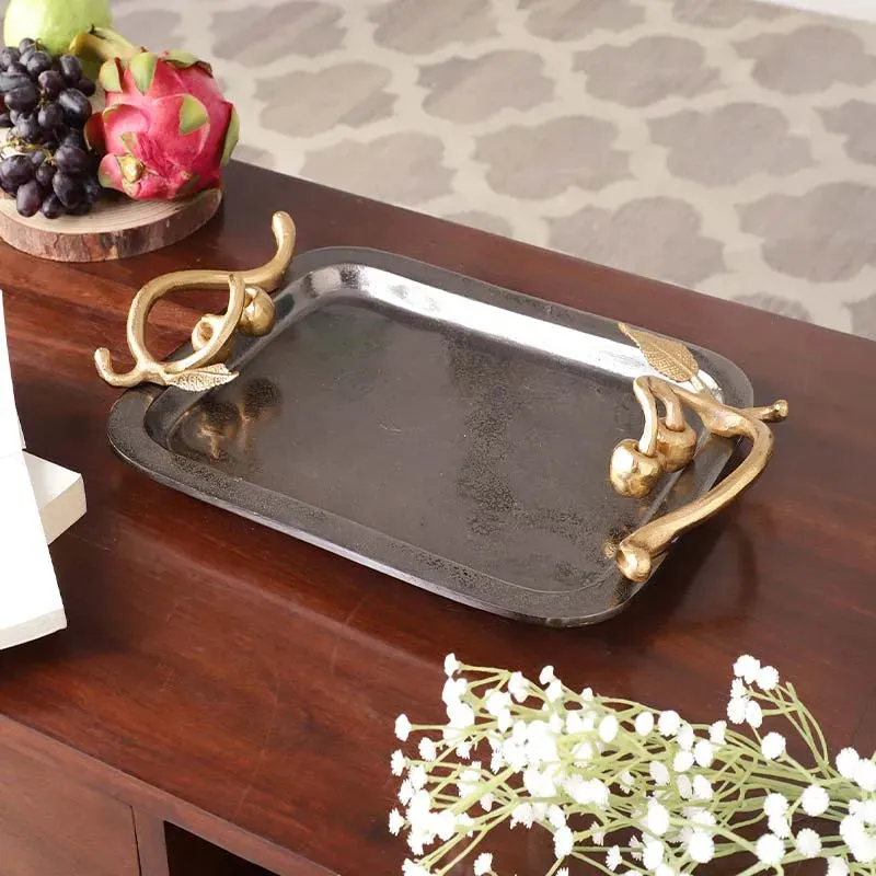 Cherry Vine Decorative Platter | 16 x 11 x 3 inches