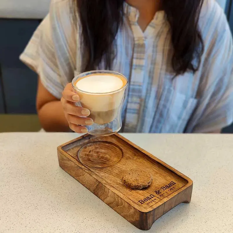 Coffee Wooden Tray | 9 x 5 x 2 inches