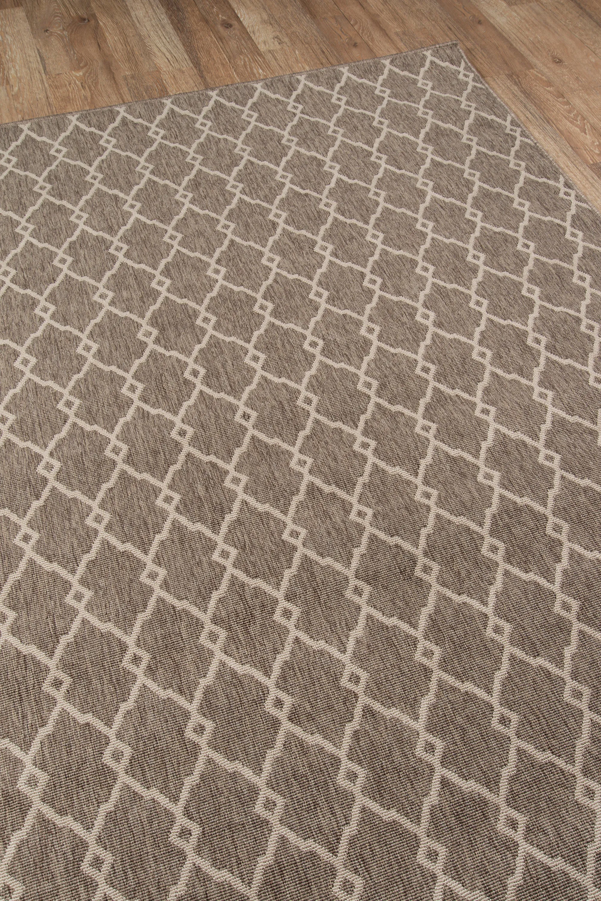 Contemporary Machine Made Beige Rug