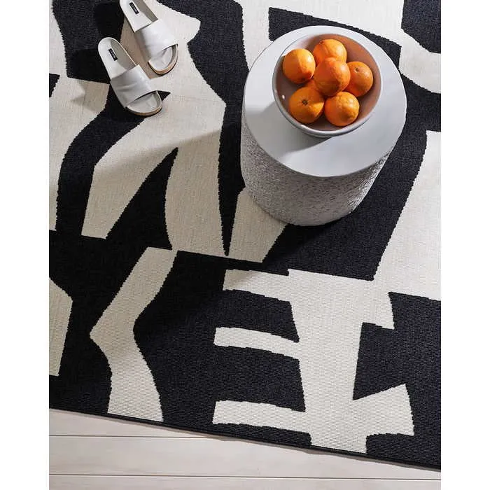 Copacabana Outdoor Rug - Black/Ecru