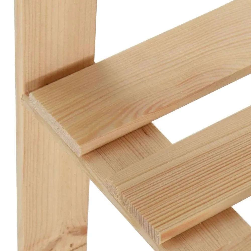Corner Bookshelves: 5-Tier Solid Pinewood Rack