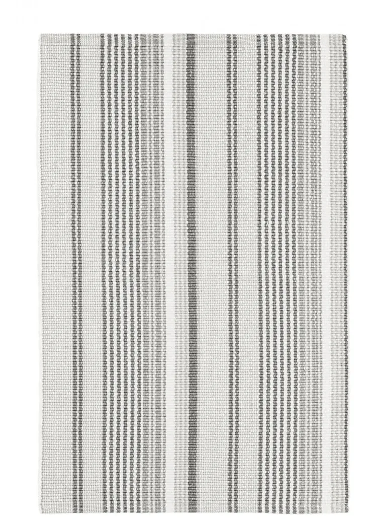 Dash & Albert Gradation Ticking Indoor/Outdoor Rug