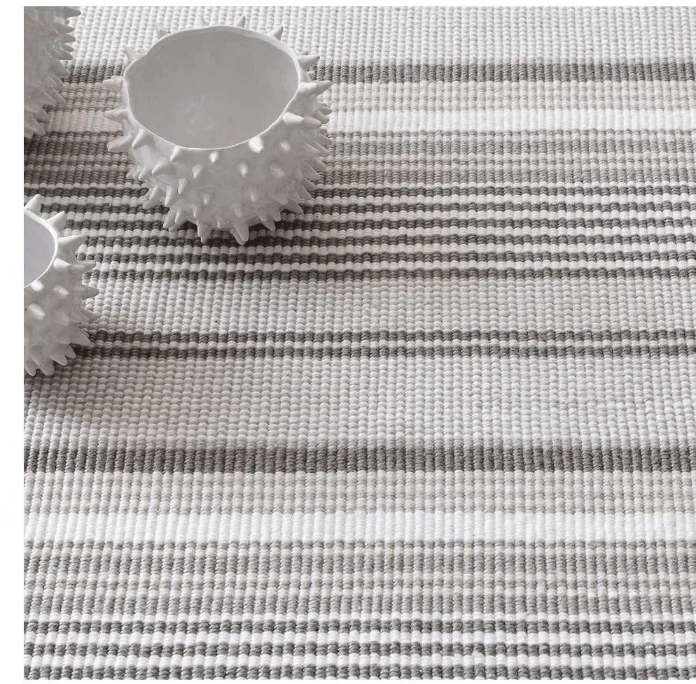 Dash & Albert Gradation Ticking Indoor/Outdoor Rug