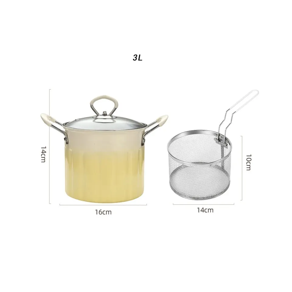 DEEP FRYING POT WITH STRAINER 3 LTRS