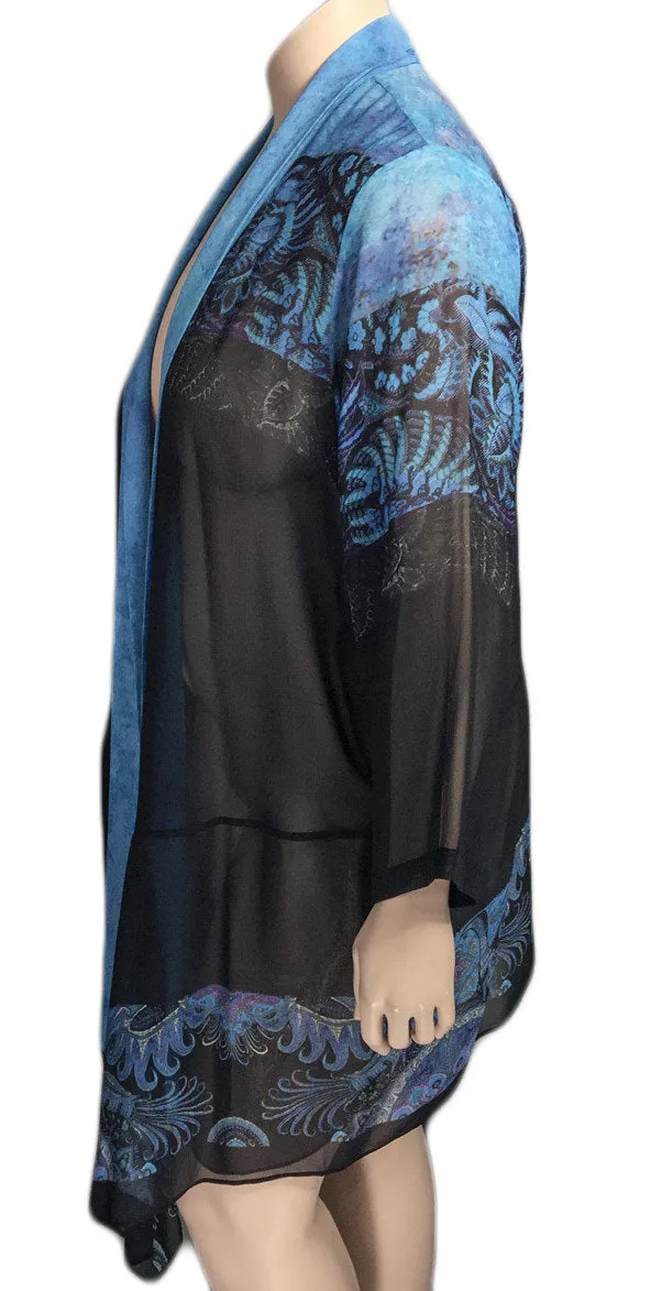 Dressori Silk Print Duster Jacket
