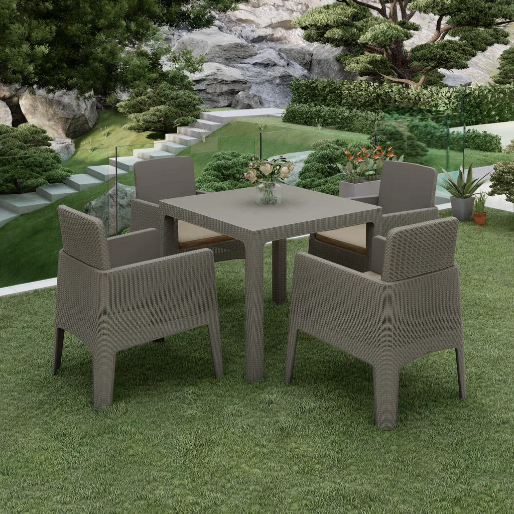 Dukap Lucca 5 Piece Dining Set with Cushions