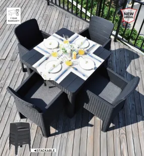 Dukap Lucca 5 Piece Dining Set with Cushions