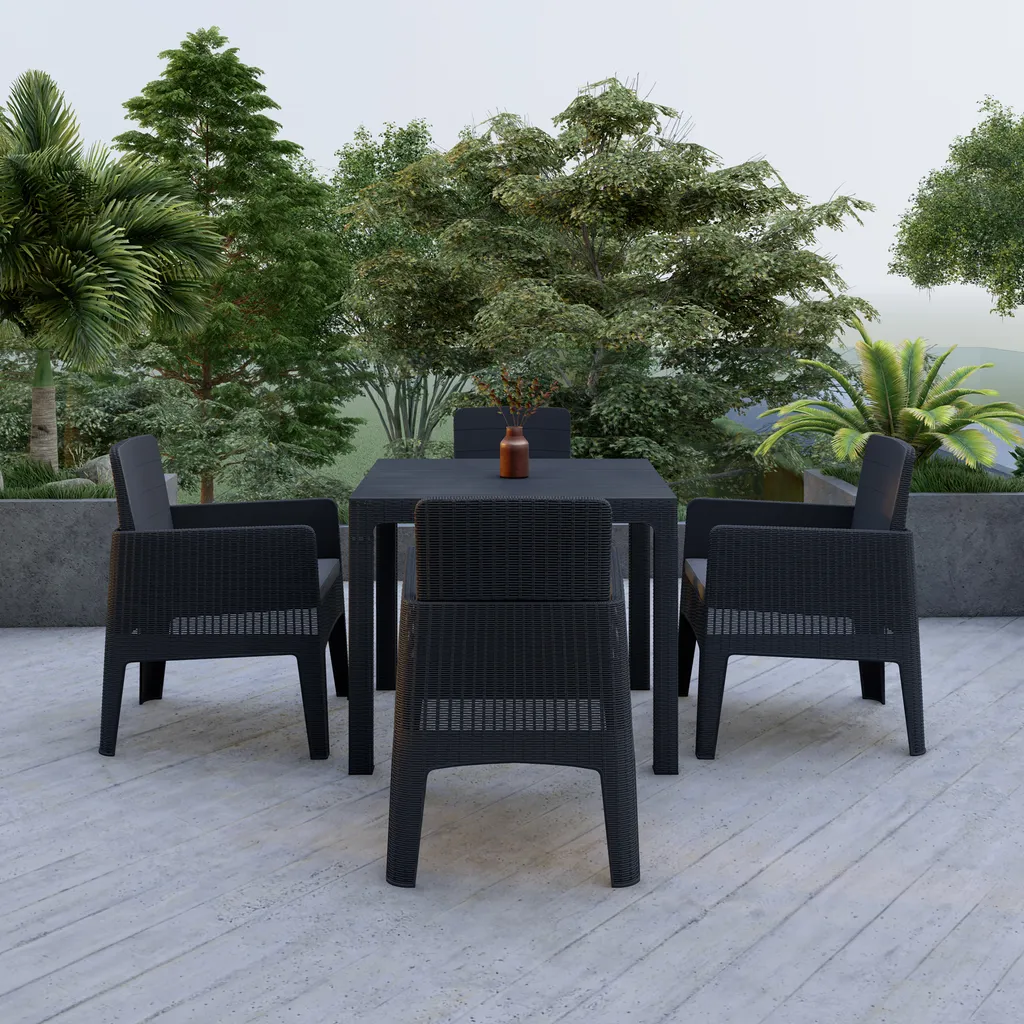 Dukap Lucca 5 Piece Dining Set with Cushions