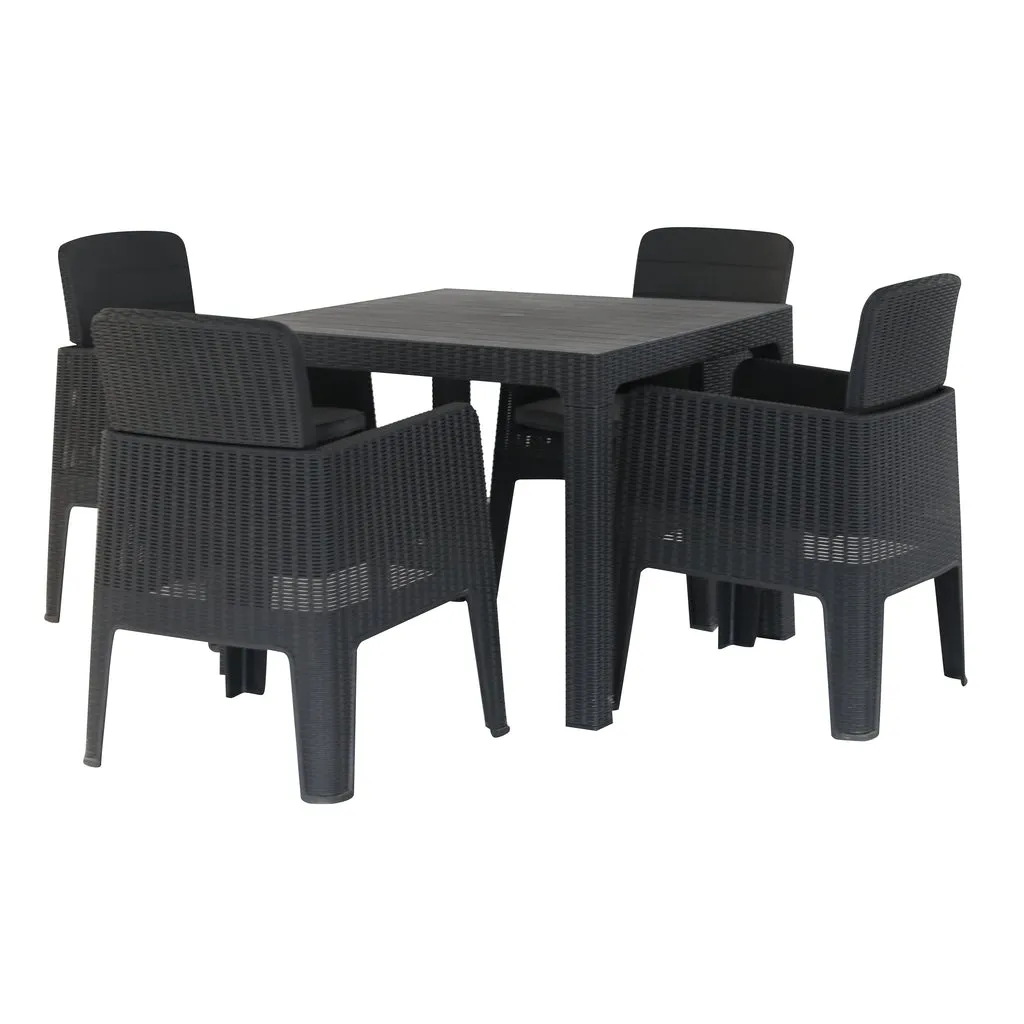 Dukap Lucca 5 Piece Dining Set with Cushions