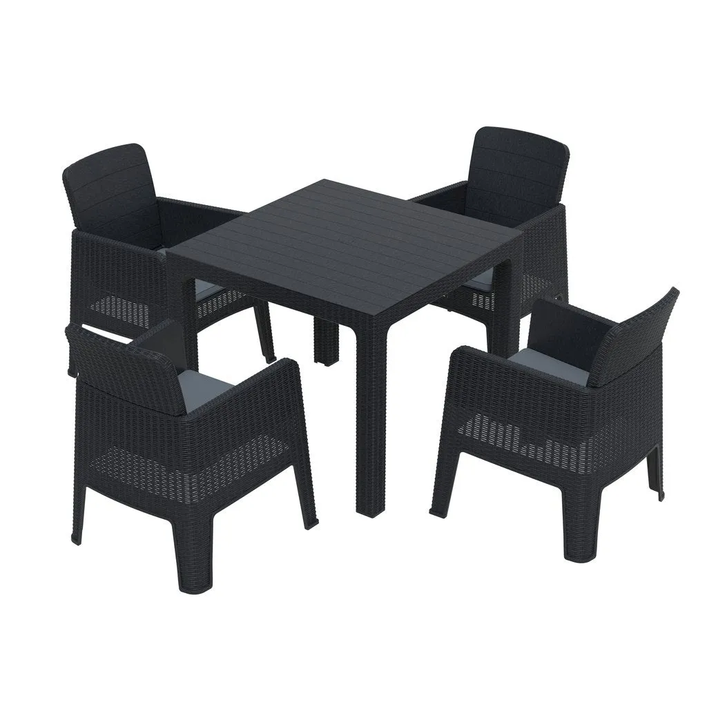 Dukap Lucca 5 Piece Dining Set with Cushions