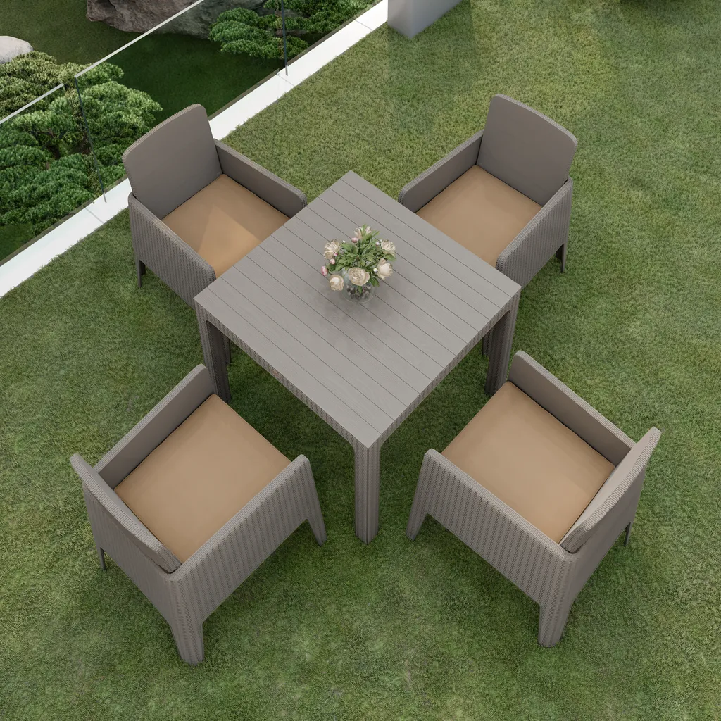 Dukap Lucca 5 Piece Dining Set with Cushions