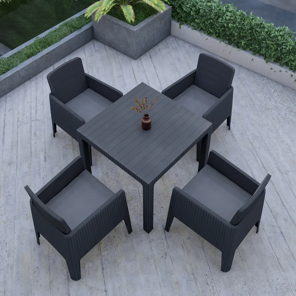Dukap Lucca 5 Piece Dining Set with Cushions