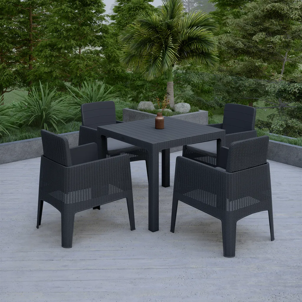 Dukap Lucca 5 Piece Dining Set with Cushions