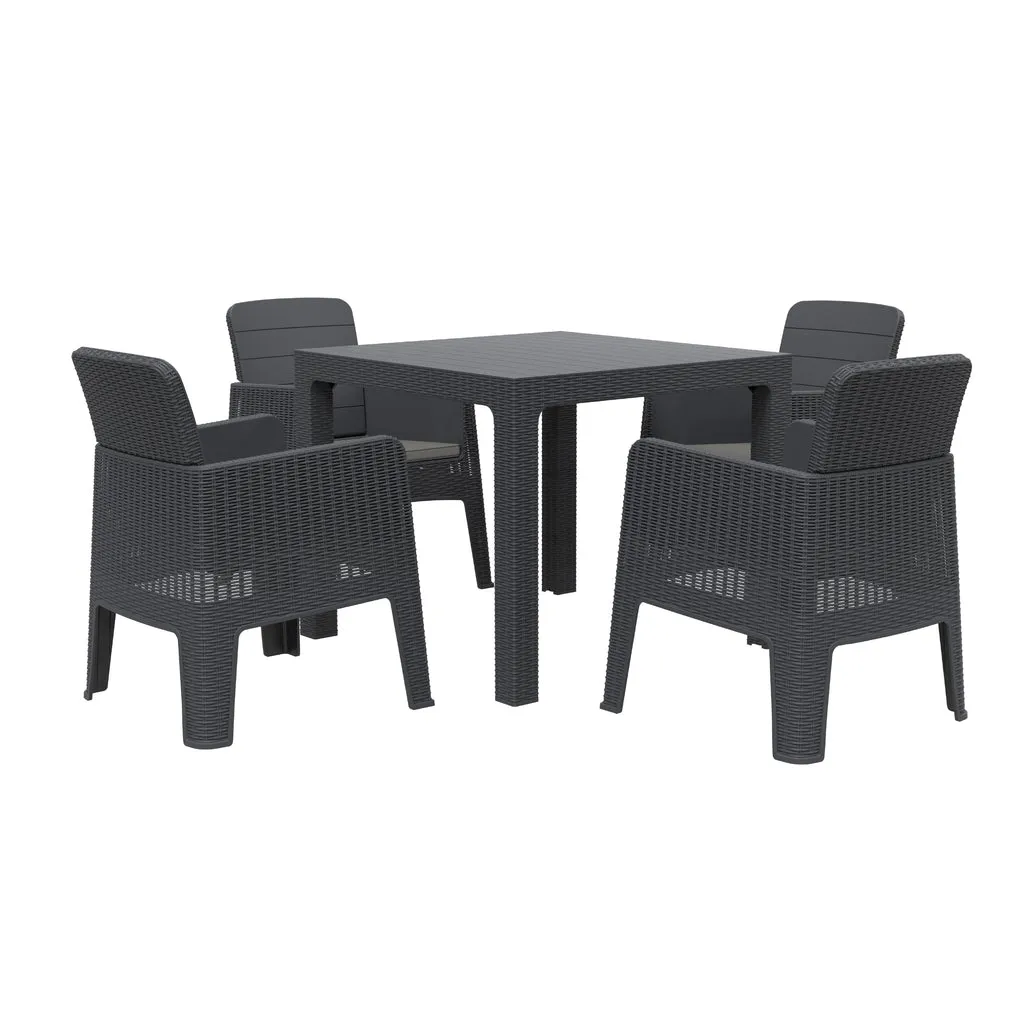 Dukap Lucca 5 Piece Dining Set with Cushions