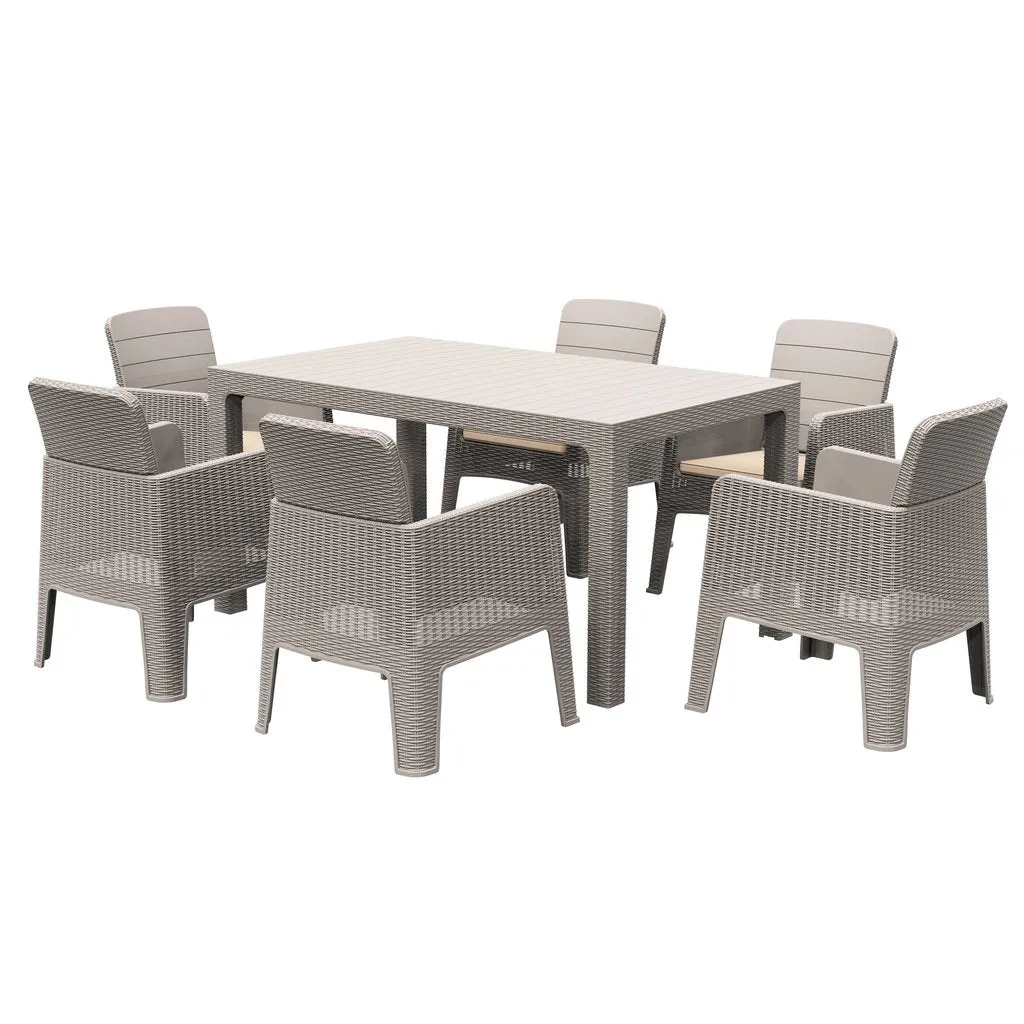 Dukap Lucca 7 Piece Dining Set with Cushions