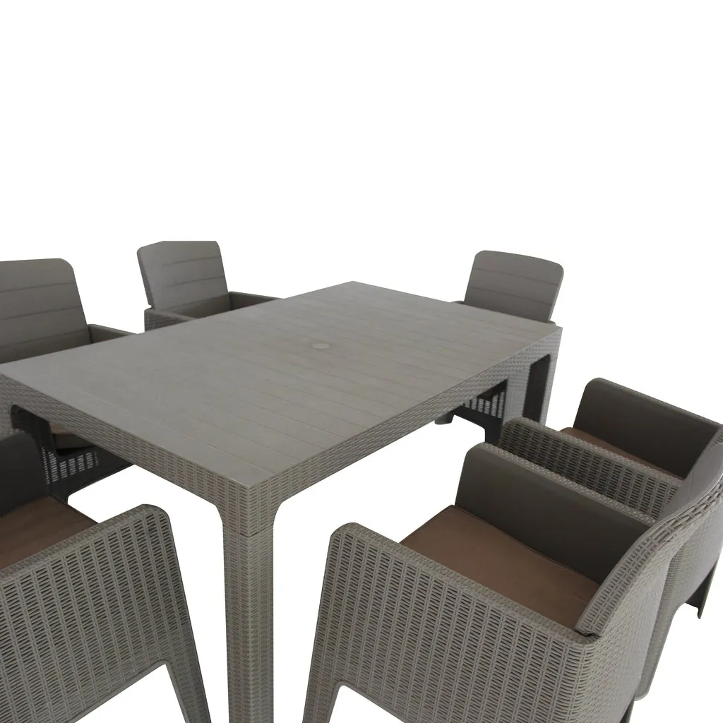 Dukap Lucca 7 Piece Dining Set with Cushions