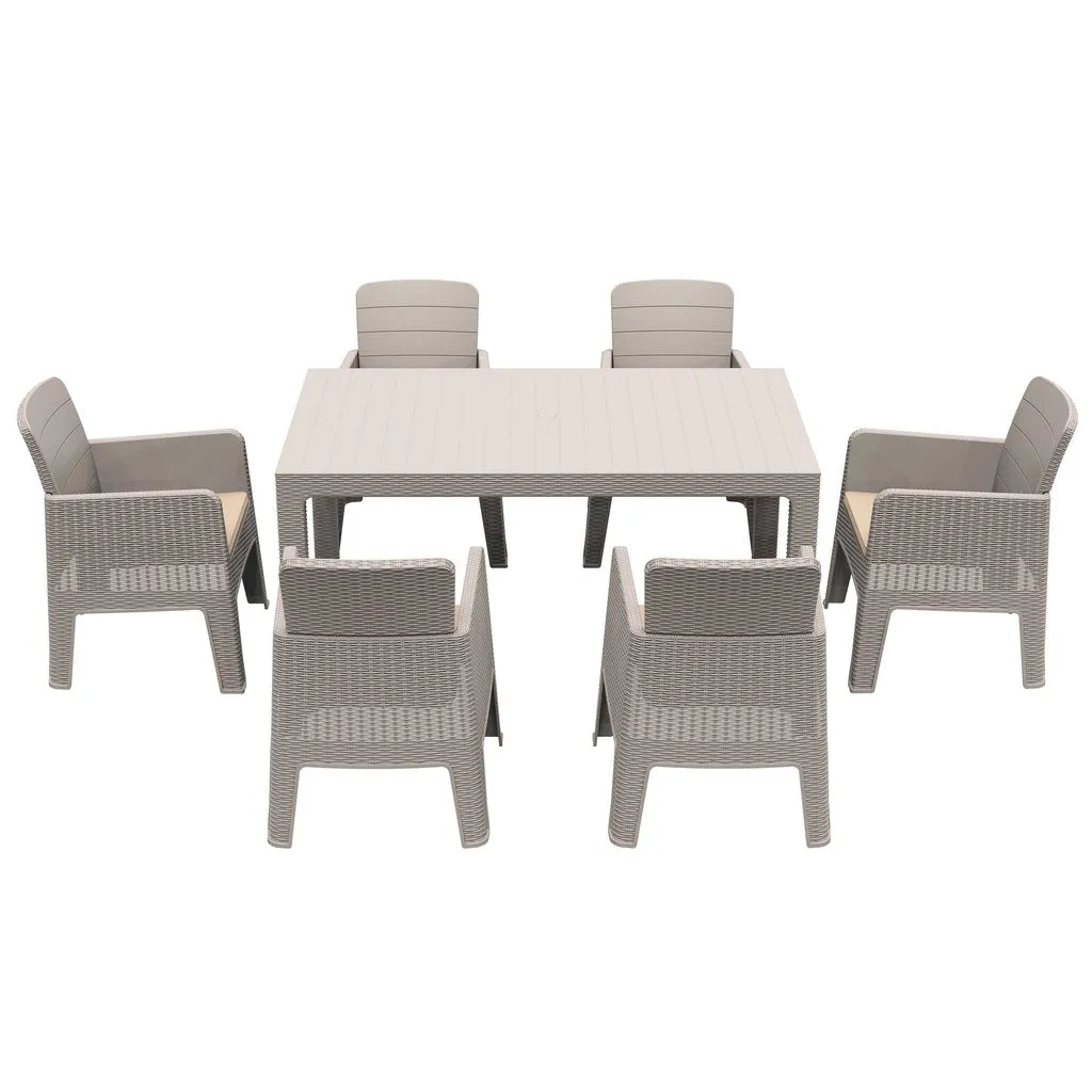 Dukap Lucca 7 Piece Dining Set with Cushions