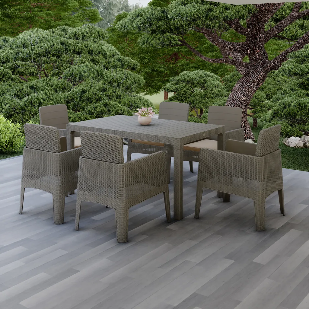 Dukap Lucca 7 Piece Dining Set with Cushions