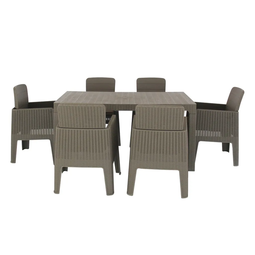 Dukap Lucca 7 Piece Dining Set with Cushions