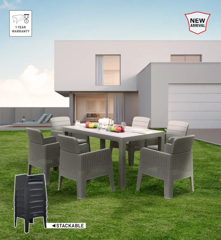 Dukap Lucca 7 Piece Dining Set with Cushions