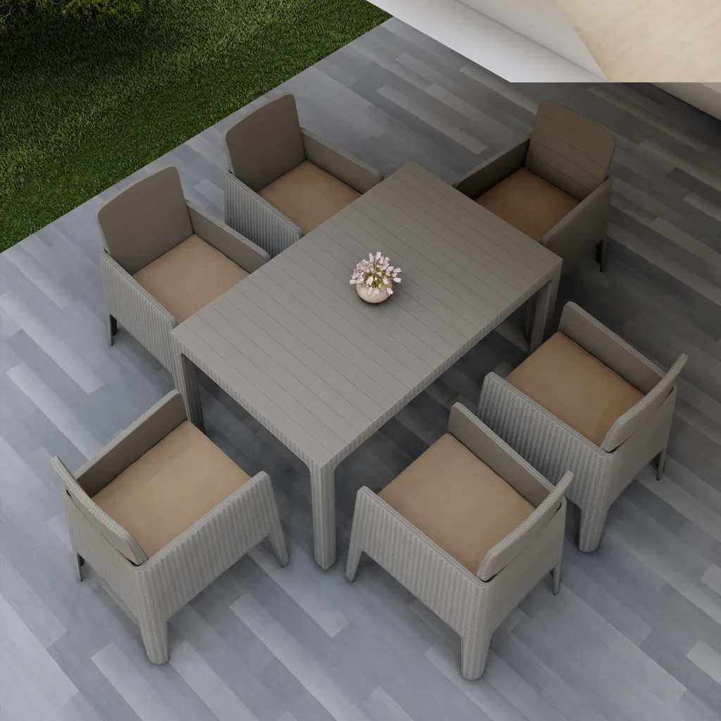 Dukap Lucca 7 Piece Dining Set with Cushions