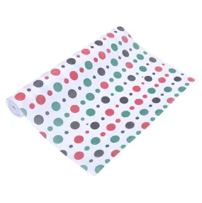 Kuber Industries Shelf Liner | EVA Kitchen Cabinet Shelf Mat | Anti-Slip Bathroom Mat | Fridge Mat | Table Mat | Multi Dot Print Wardrobe Mat | 10 Meter | White