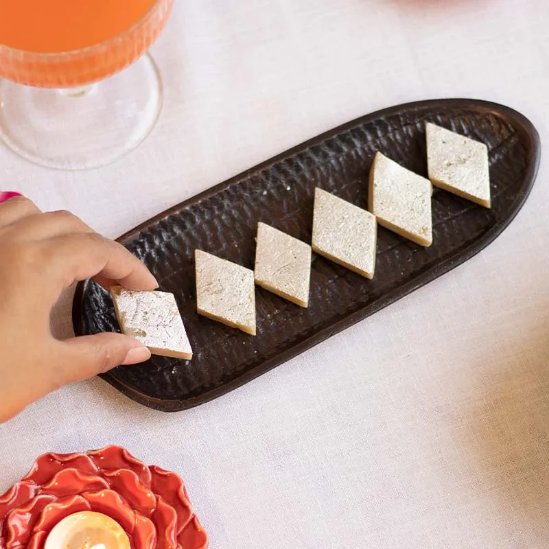 Leaf Shape Copper Platter
