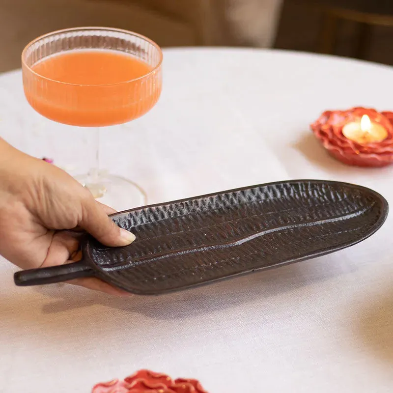 Leaf Shape Copper Platter