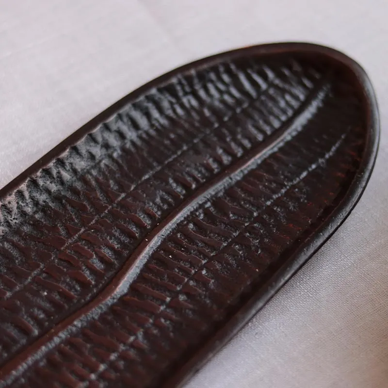 Leaf Shape Copper Platter