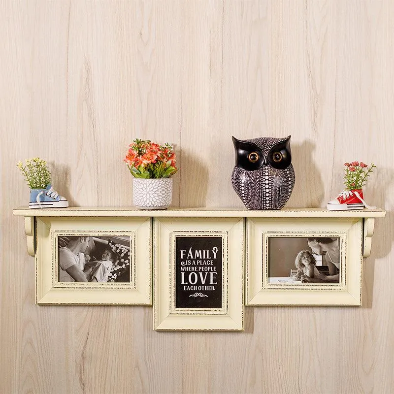 Memoria Photo Frame With Wall Shelf - White