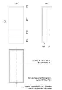 Mg12 Geometrici Shelf Towel Warmer - 16.55"W x 40.55"H