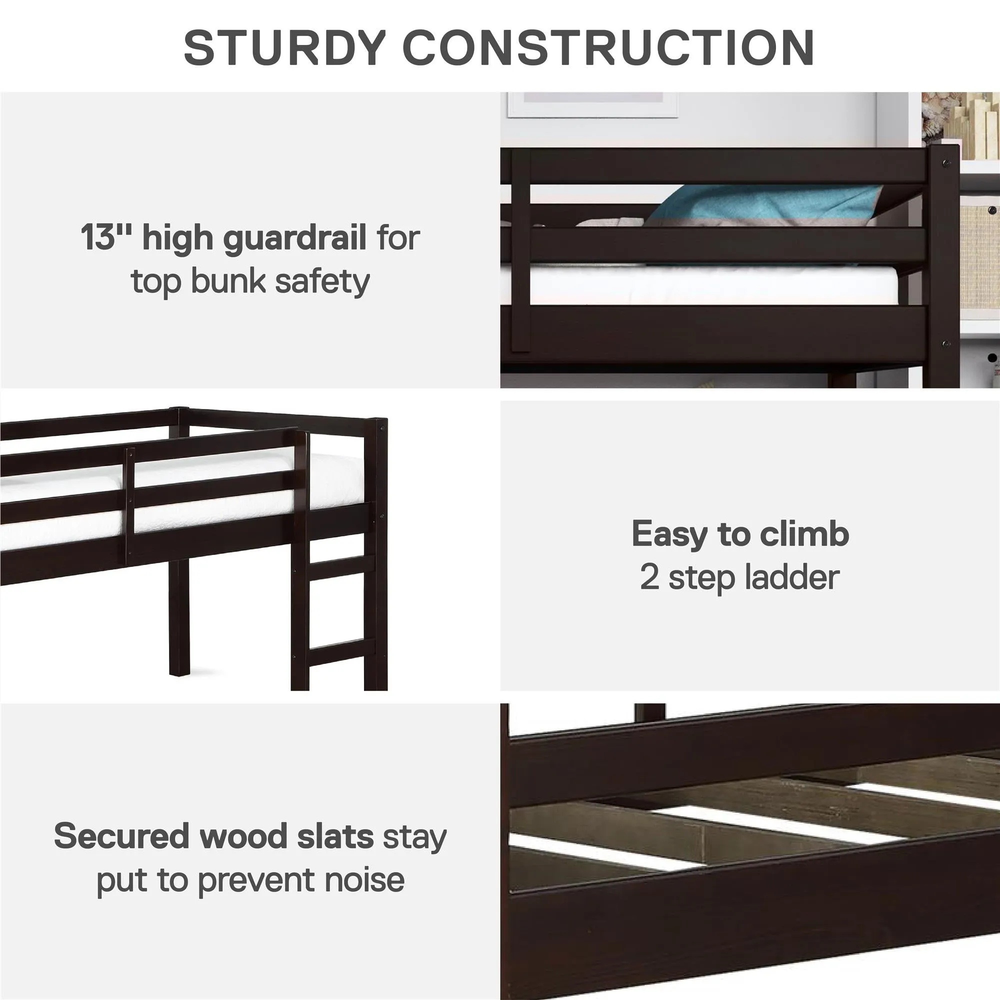 Milton Junior Wooden Loft Bed