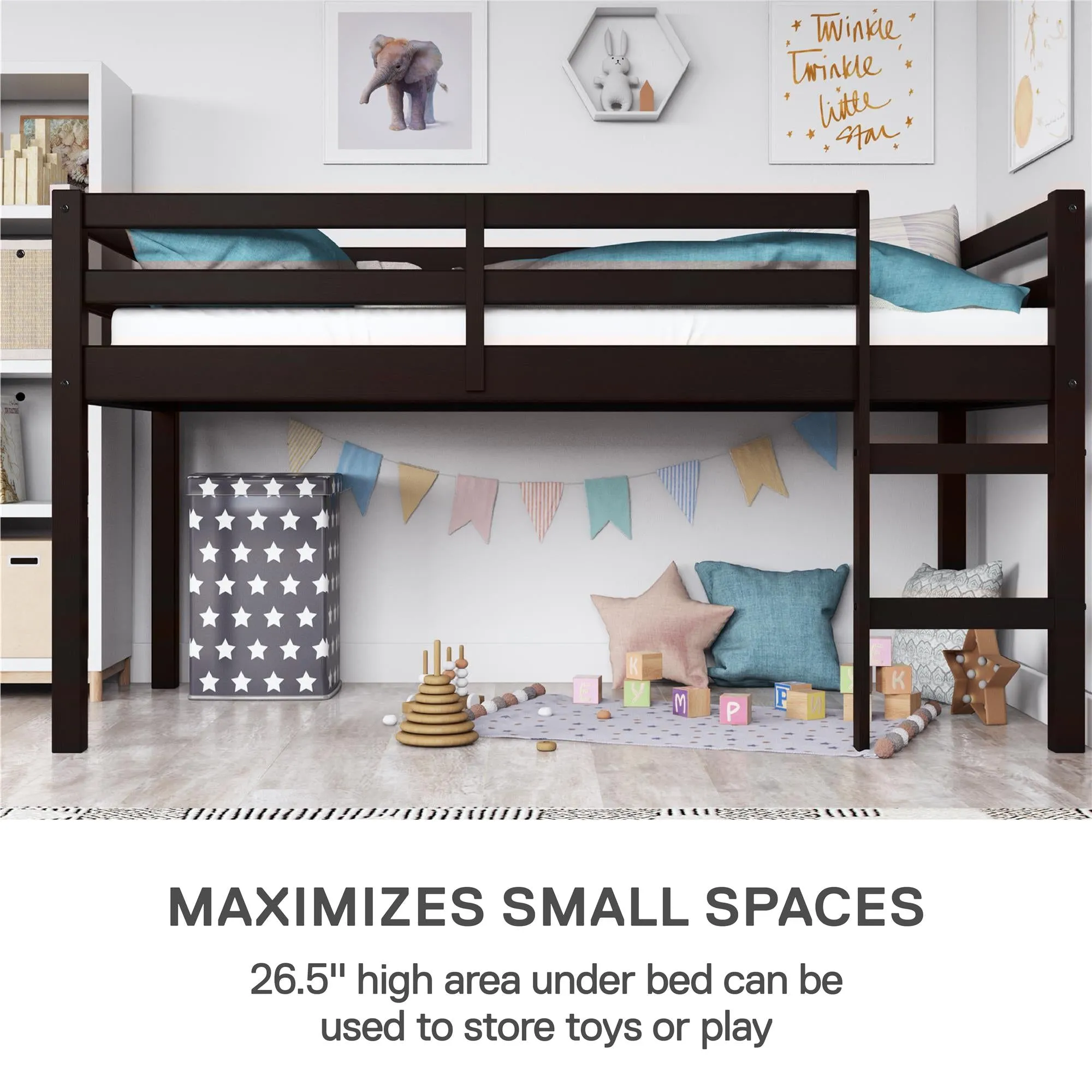Milton Junior Wooden Loft Bed