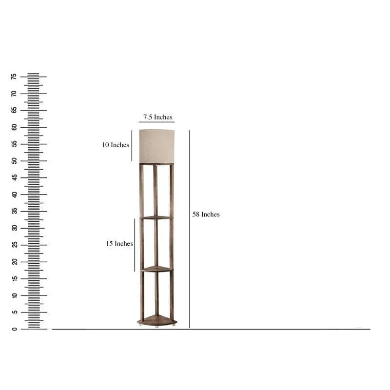 Mystie Yuno Floor Lamp With Shelf