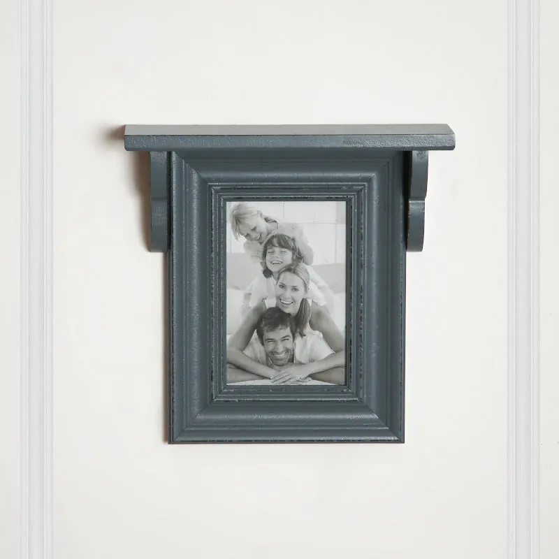 Nero Photo Frame With Wall Shelf - Grey