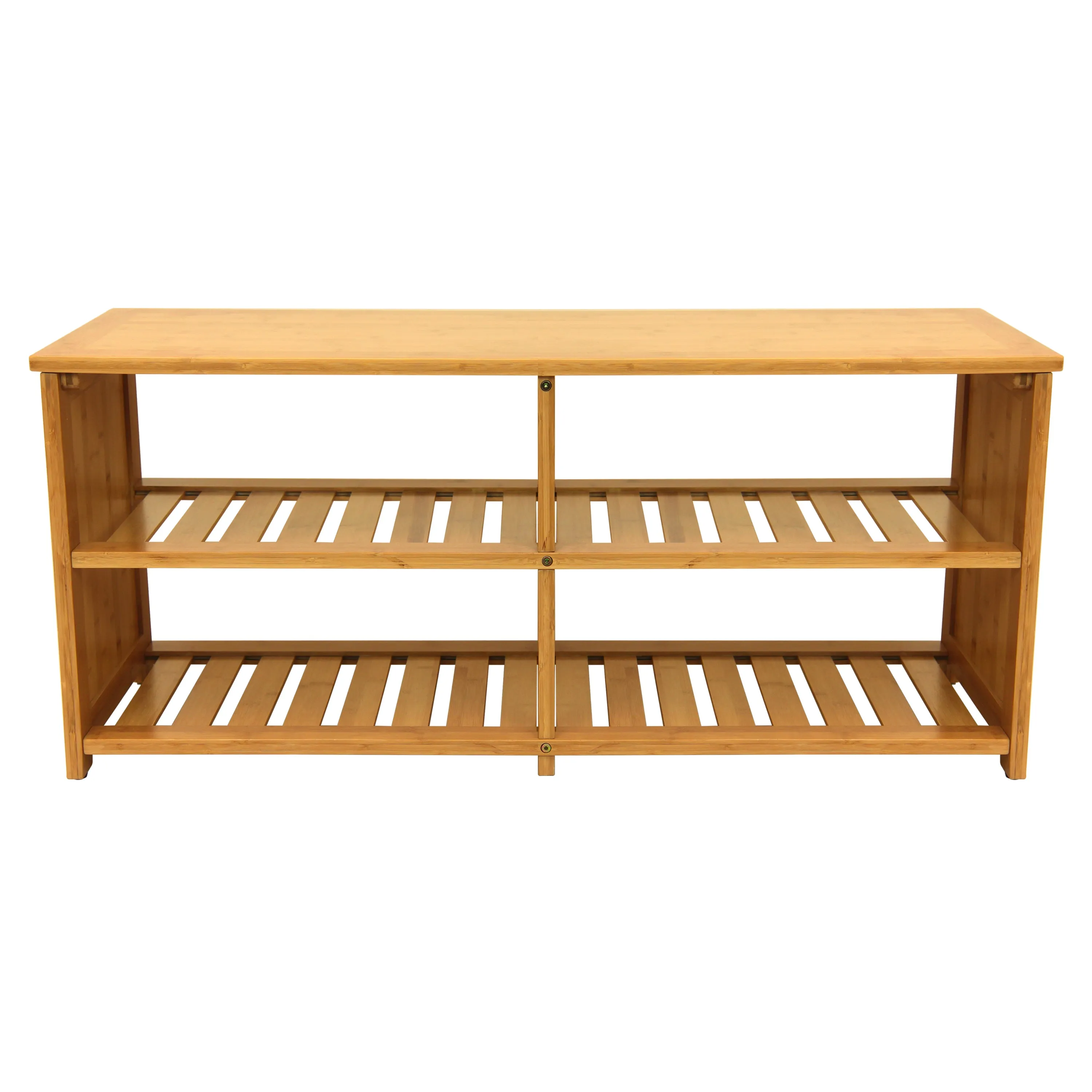 Oceanstar 10-Pair Bamboo Entryway Storage Bench