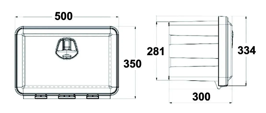 Plastic Tool Boxes - Single Lock - 41lt