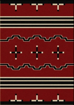 "Big Chief Red" Southwestern Area Rugs - Choose from 6 Sizes!