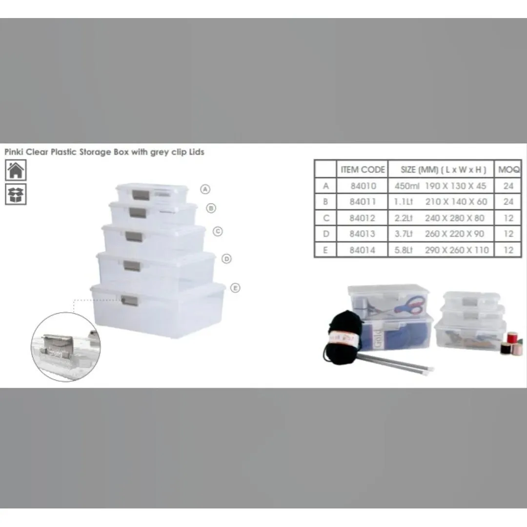 Regent Plastic Pinki Storage Utility Container Box 2.2L