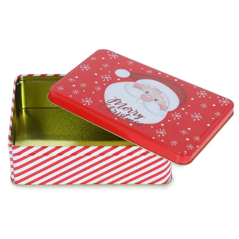 Santa Stripe Storage Box - Set Of Three