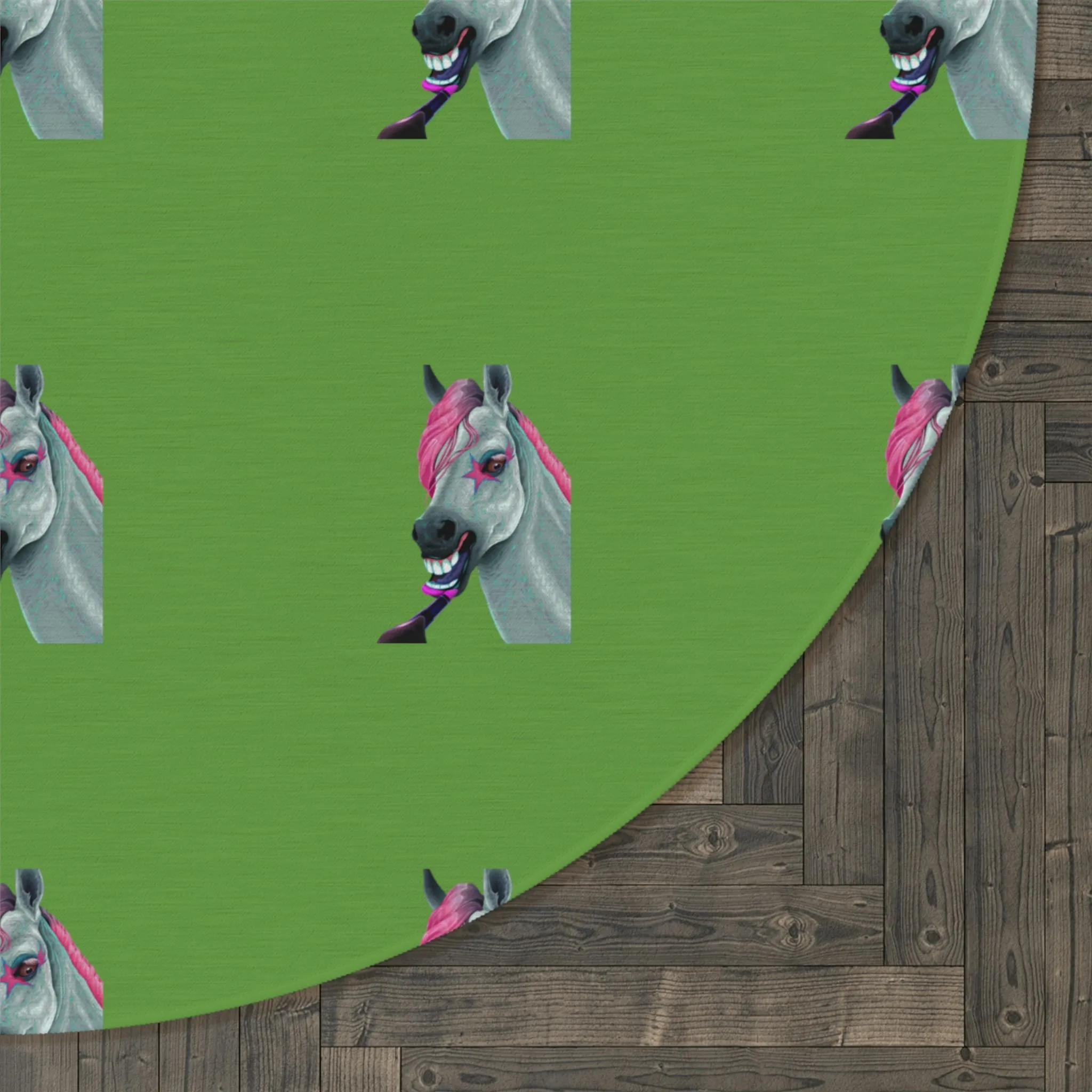 Skeleton Horse POD Round Rug
