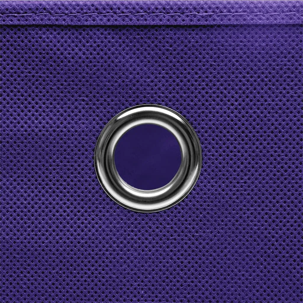 Storage Boxes 4 pcs Non-woven Fabric 28x28x28 cm Purple