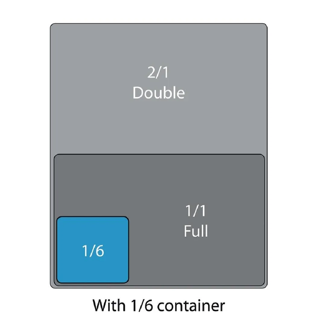 U471 Vogue Polycarbonate 1/6 Gastronorm Container 150mm Black